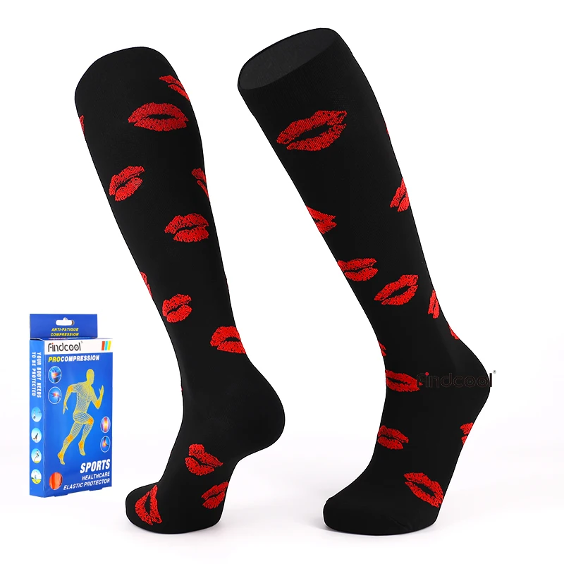 

Findcool Unisex Compression Socks Women Men Anti Fatigue Pain Relief Knee High Stockings