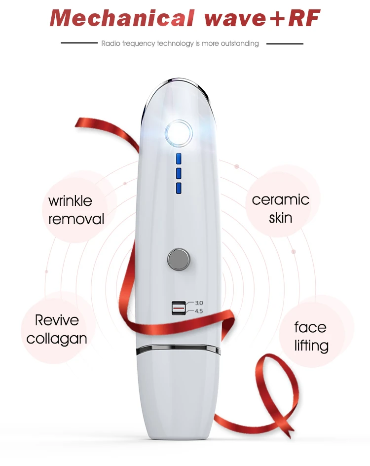 Мини HIFU RF радар линия V-shape против морщин Подтяжка кожи ультразвуковая машина для подтяжки лица