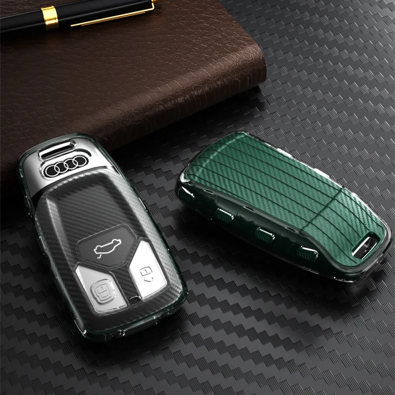 

1 PCS High Quality TPU Car Key Case Cover Car Styling ForAudi key case A4L A6L Q5L A5 Q7 A8 TTSKey Chain