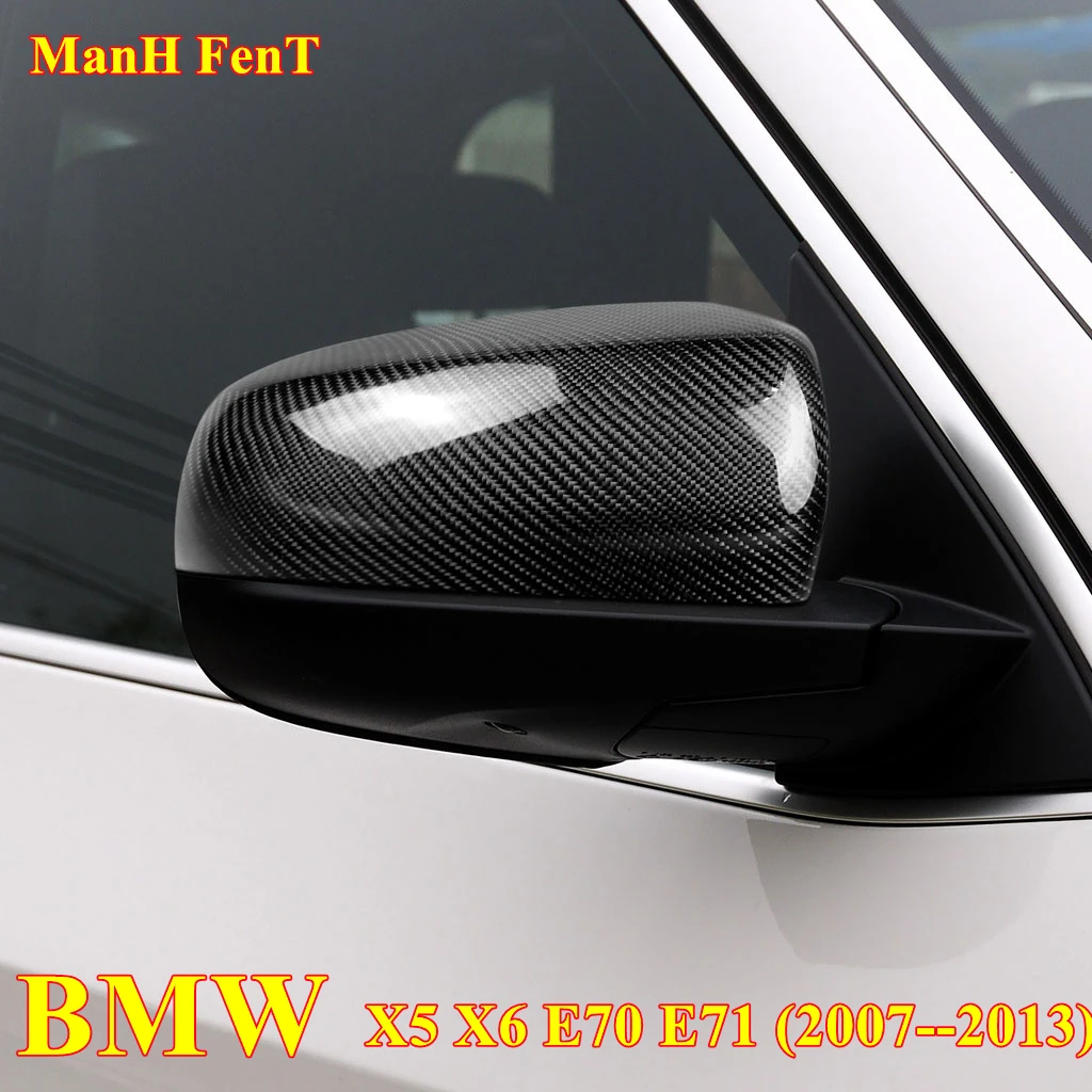 

For BMW X5 X6 E70 E71 Car Carbon Fiber Rear View Mirror Cover Trim Side Wing Mirror Cap 2007-2013