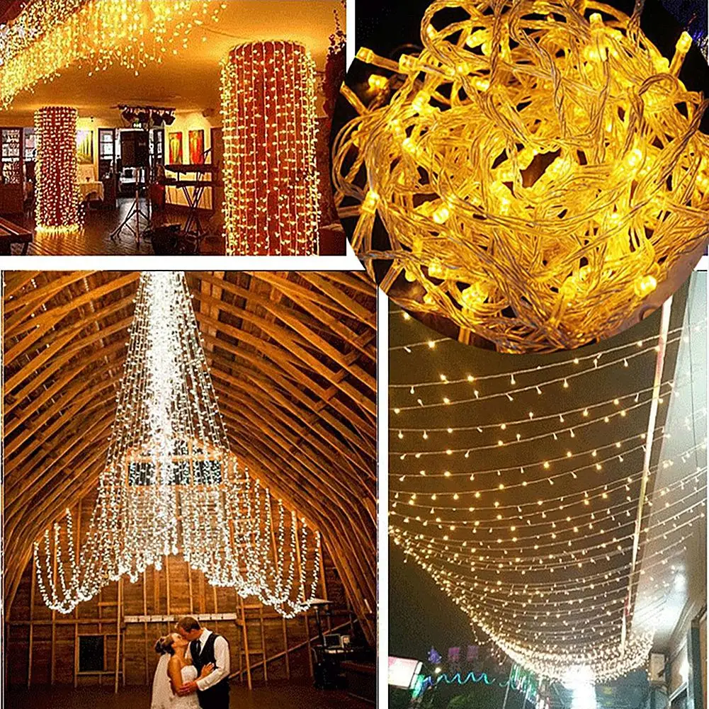 

3x3m 300LED Curtain String Light Wedding Party Christmas Fairy Decorative Lamp Low Power Consumption High Brightness