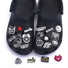 Лидер продаж, подвеска на обувь Croc, Крутое украшение для обуви в готическом стиле для мальчиков, модные браслеты, аксессуары, кофейный оттенок, Slays, подарок для взрослых