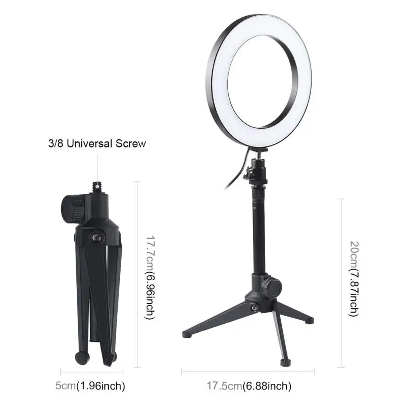 12 см 16 видео светильник с регулируемой яркостью светодиодный для селфи кольцевой