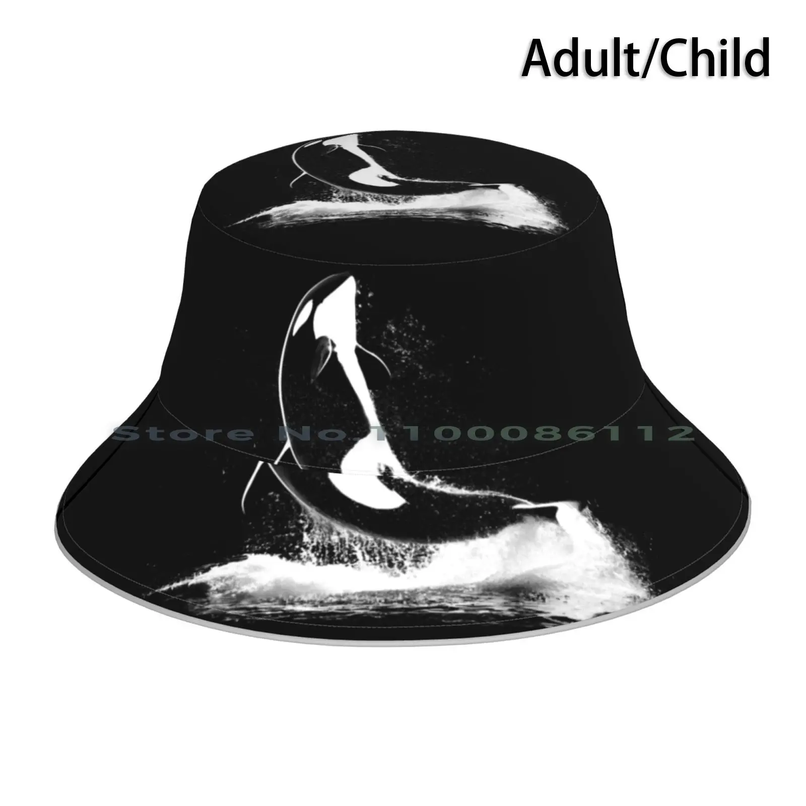 Orca Kicker Bucket Hat Sun Cap Orca Killer Whale Dolphin Cet