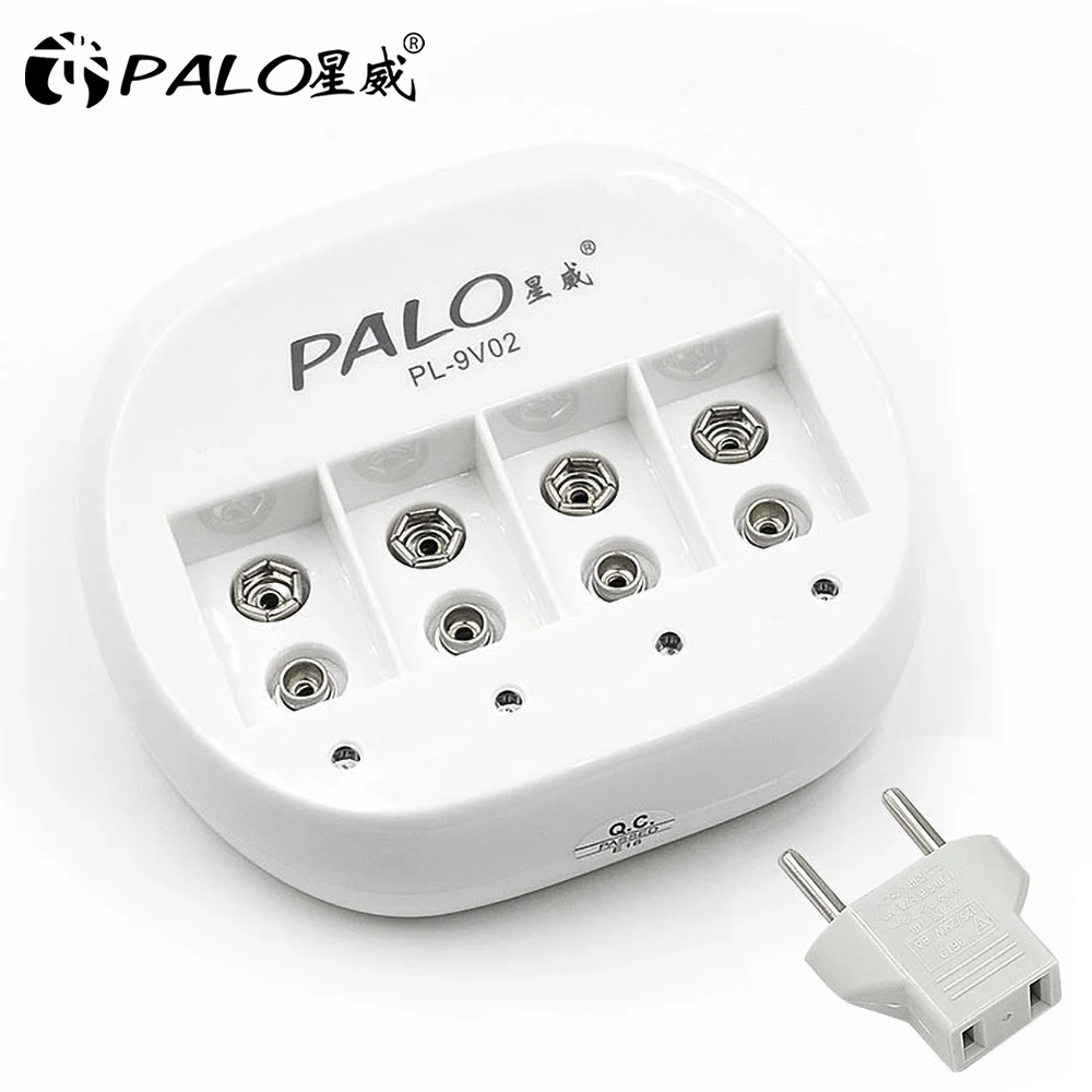 Зарядное устройство PALO Quick Power 4 слота 9 В для 6F22 литий ионная аккумуляторная