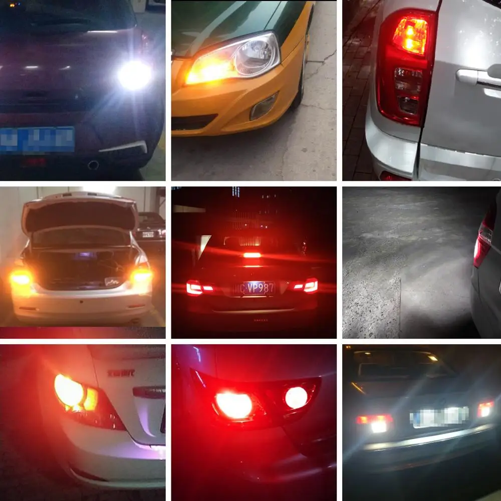 1156 1157 светодиодный BA15S P21W BAU15S PY21W BAY15D P21/5 Вт R5W сигнала поворота Стоп-сигнал