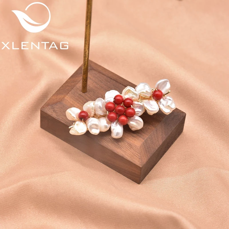 

Xlentag Natural Coral Flowers Duckbill Hair Accessories Hairpin Unique Gifts For Women, Fashionable Handmead Fine Jewelry GH0044