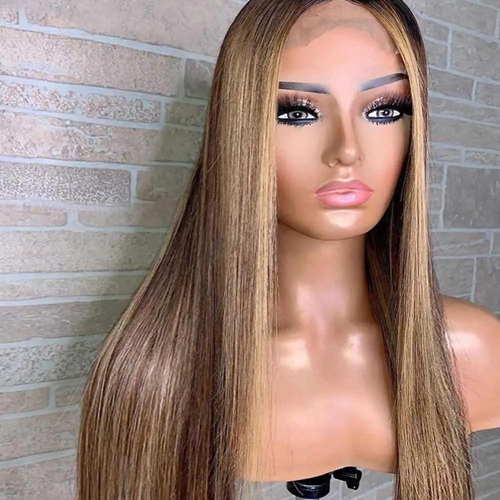Прямые 360 кружевные фронтальные человеческие волосы парик предварительно
