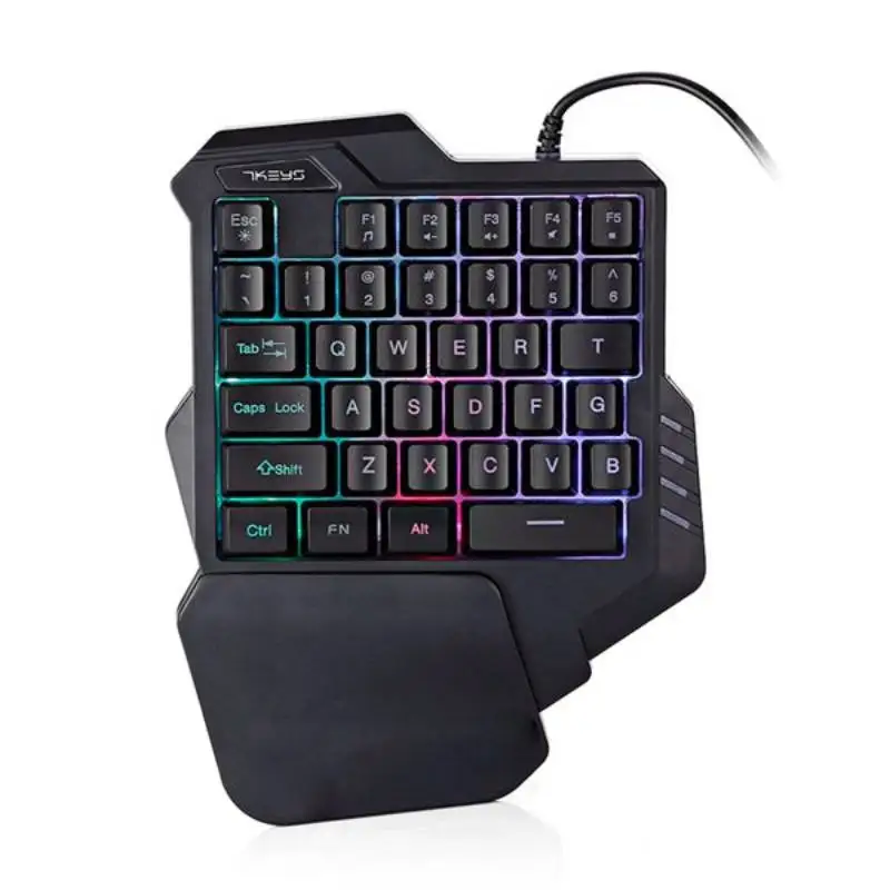 

G30 1.6m Wired Gaming Keypad with LED Backlight 35 Keys One-handed Membrane Keyboard for LOL/PUBG/CF