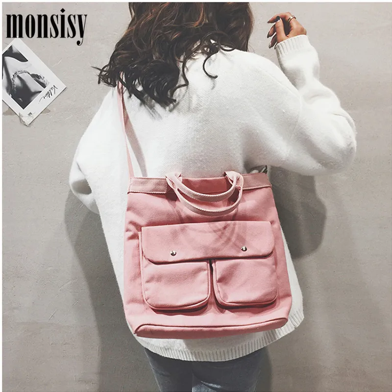 Monsisy Холщовая Сумка для покупок женщин сумка на плечо Большая вместительная