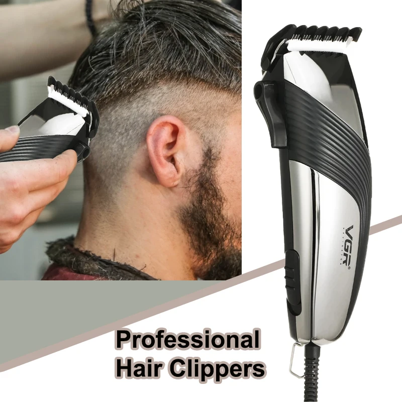 

VGR профессиональная машинка для стрижки волос, электрический мужской триммер для волос, винтажная машинка для стрижки волос, шнур 2 м