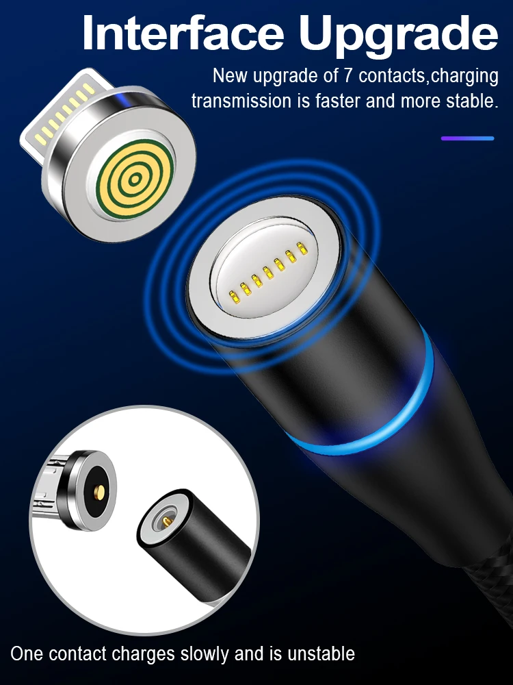 Магнитный кабель USB для быстрой зарядки кабель usb type C Магнитный кабель для зарядки данных Micro USB кабель для мобильного телефона USB шнур