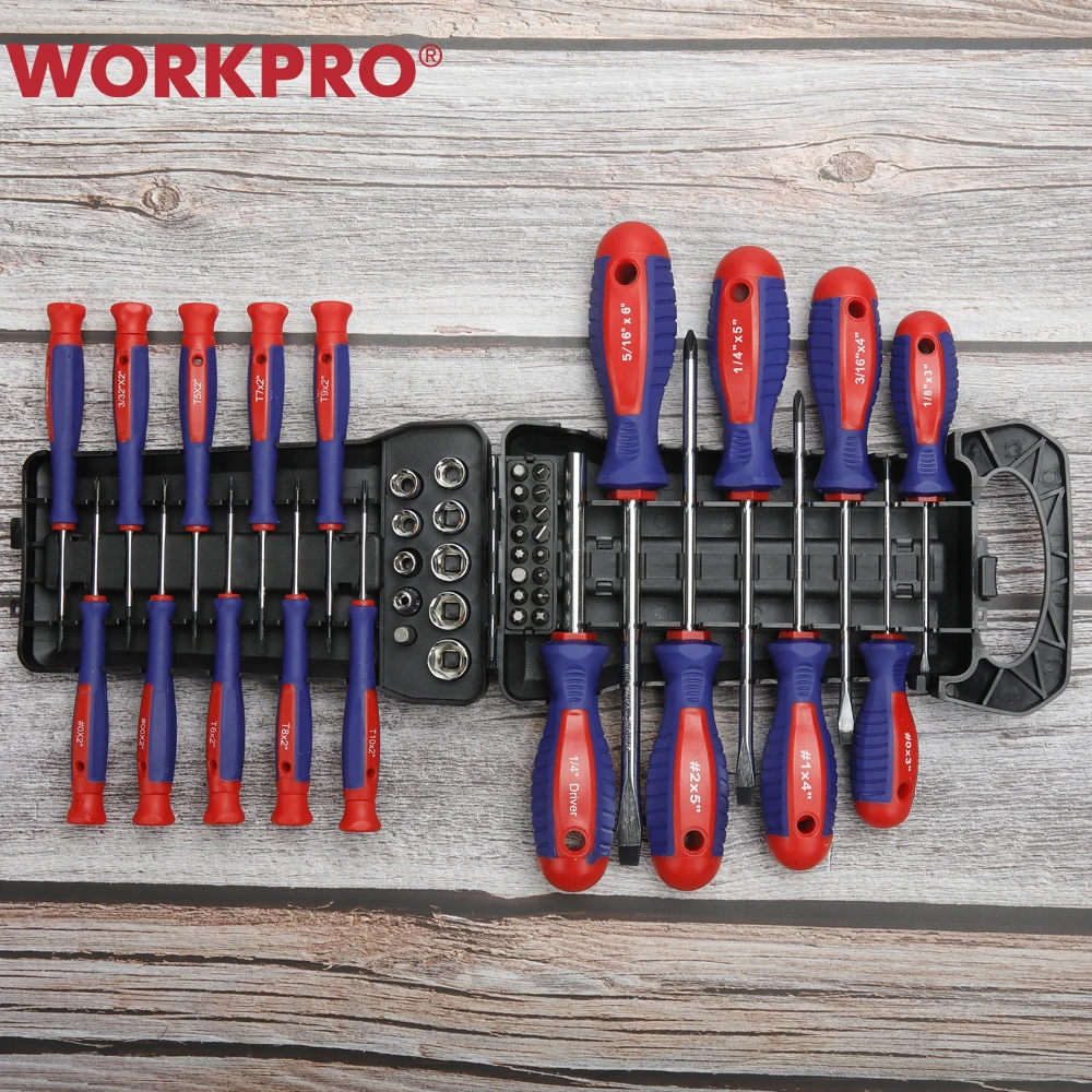 WORKPRO 45 Набор отверток для ПК прецизионные отвертки торцевых головок с Rangement