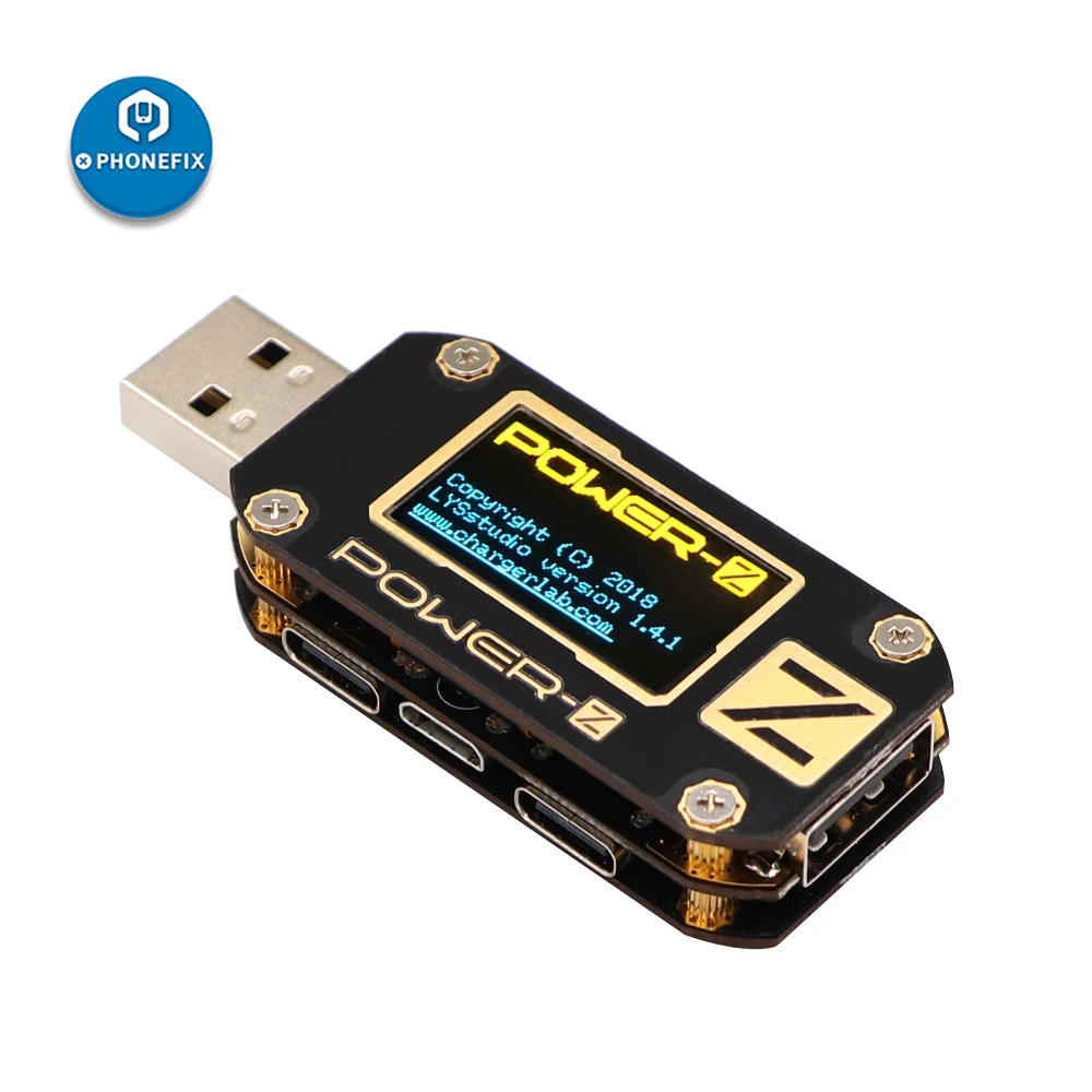 Портативный USB тестер POWER Z Type C цифровой вольтметр Micro QC3.0/PD детектор напряжения