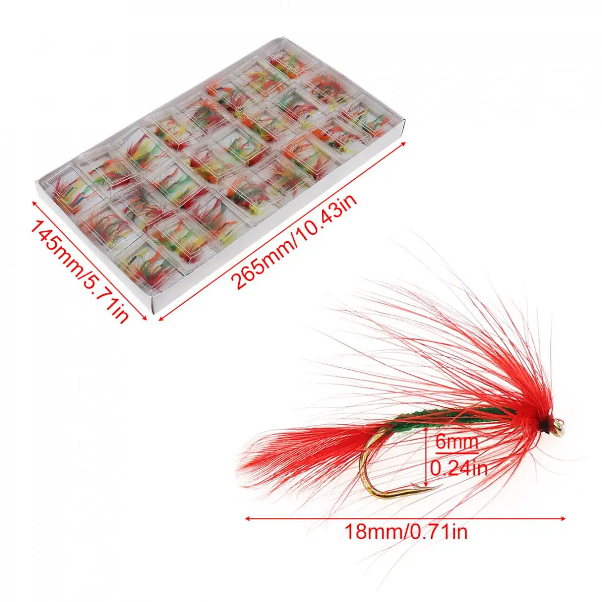 96 шт./лот приманка для форели рыболовные крючки сухой рыбалки набор рыболовных