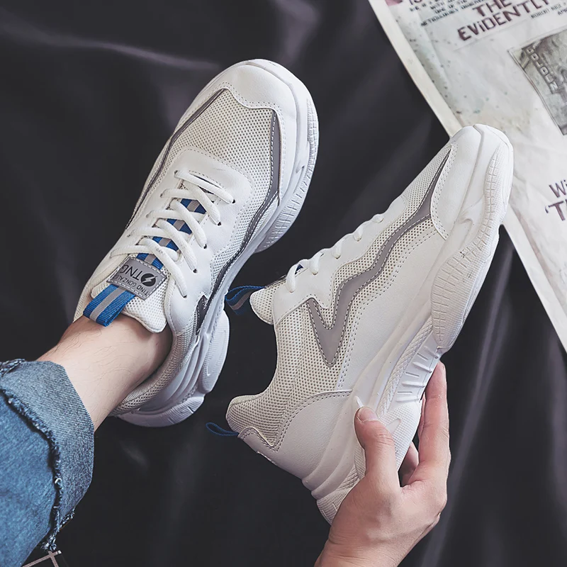 Мужские повседневные кроссовки 2019 самые стильные легкие дышащие большого папы