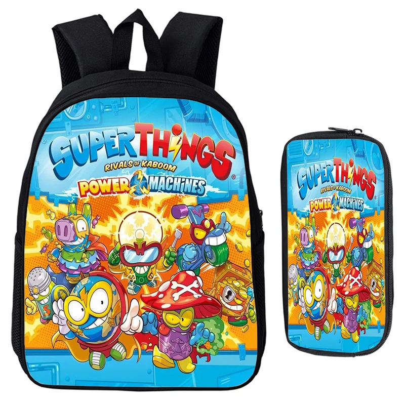 

Mochila SuperZings Backpack 2pcs Set Kindergarten Bags Kids Cartoon Bookbag Rucksack SuperThings School Bags Children Bagpacks