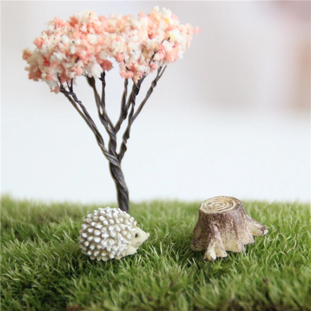 Личи 5шт. Аксессуары для миниатюрных фигурок в виде вишневого дерева из смолы для декорирования кавайных песочных садов.
