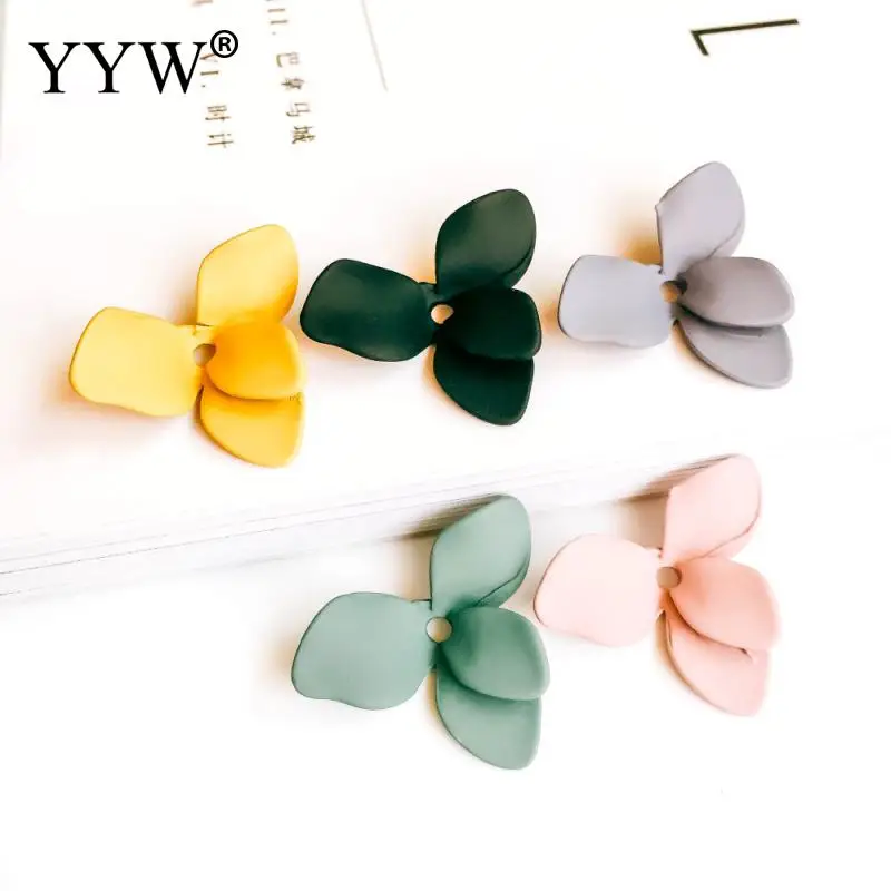 50 шт./лот аксессуары из сплава цинка в форме нестандартного цветка для Diy или