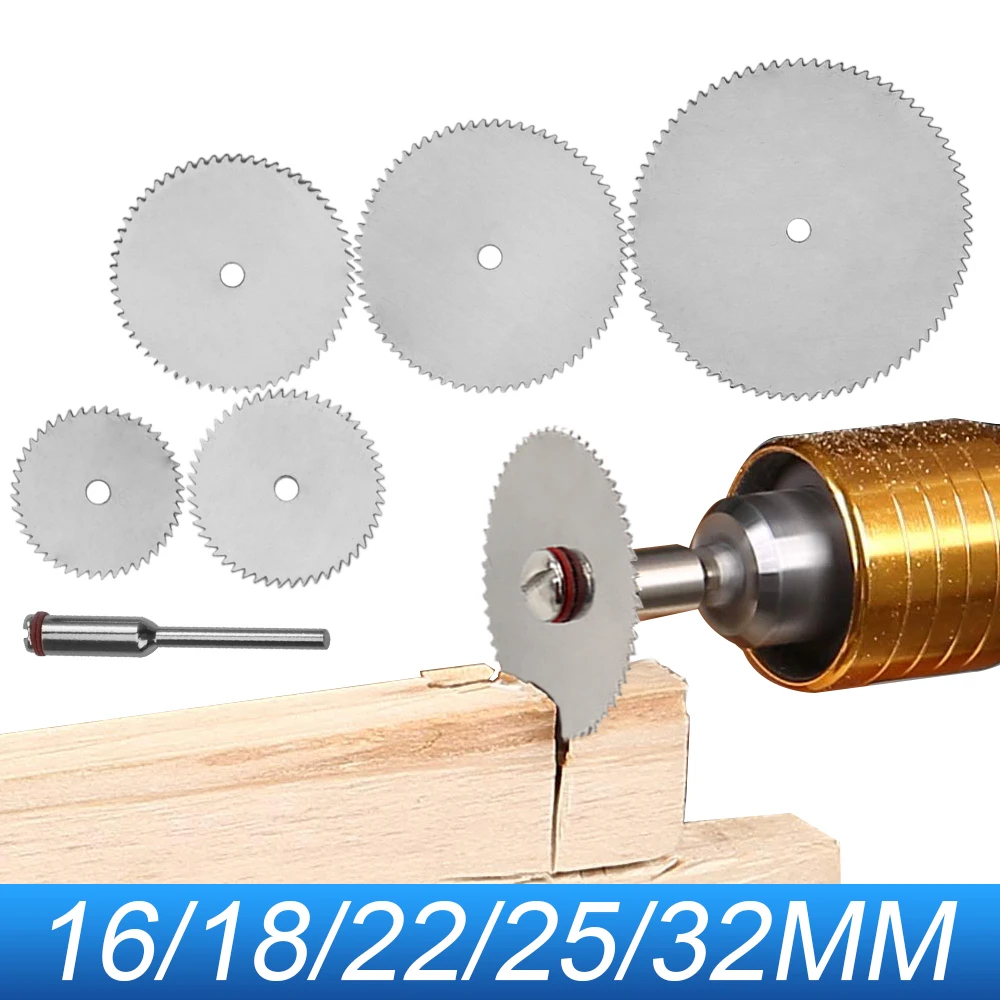 

Mini Wood Cutting Disc Stainless Steel Circular Saw Blade Plastic Cutting Disk with Mandrel for Rotary Tool Accessories