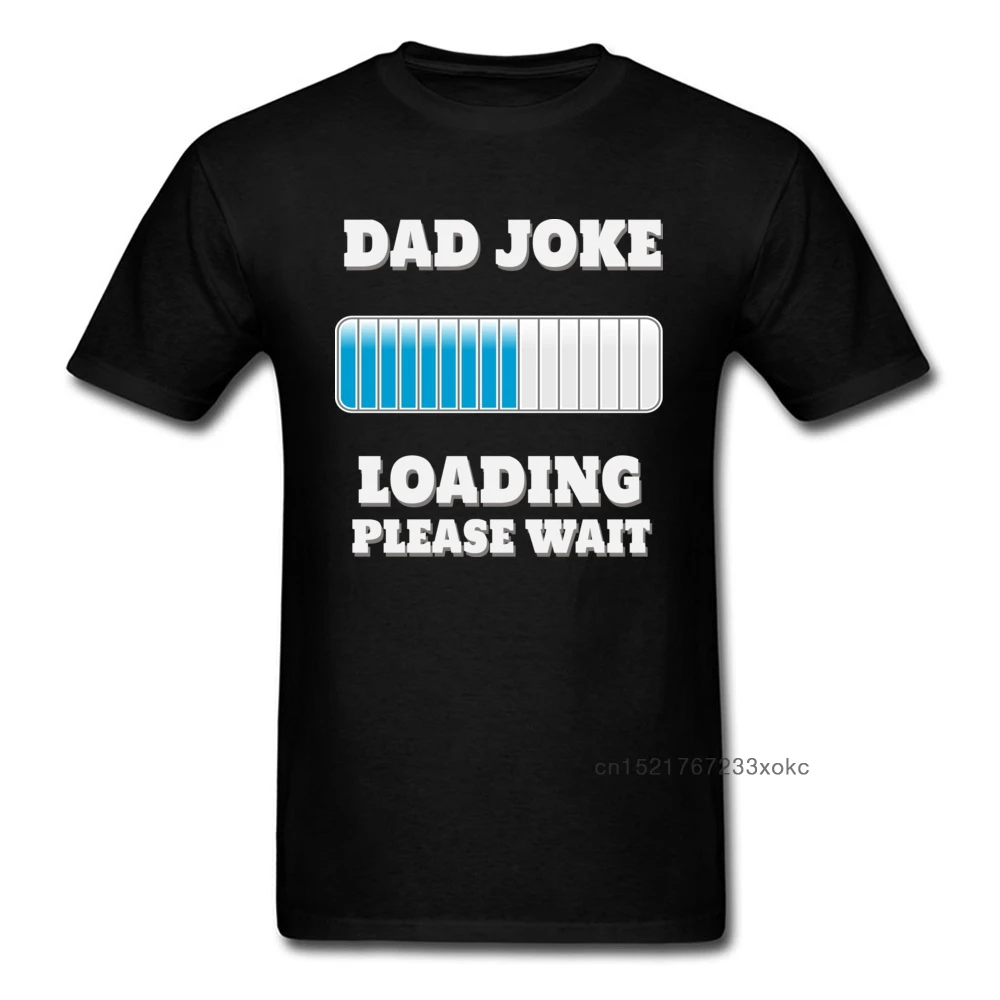 Футболка папа шутка Загрузка Пожалуйста подождите Camisa мужская забавная одежда