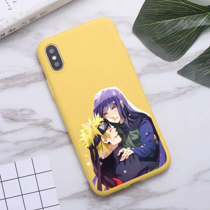 

Hyuga Hinata Naruto anime Phone Case Candy Color for iPhone 6 7 8 11 12 s mini pro X XS XR MAX Plus