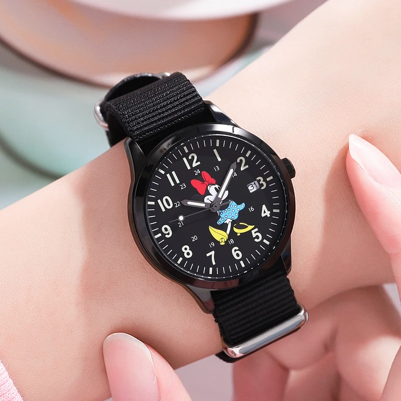 Girl Pretty Watch Young Women Fashion Casual Wristwatch Teen Leather Band Hand Clocks Female Stainless Steel Time Student Hour