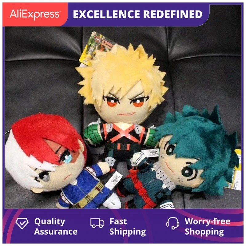 

15 см аниме «Моя геройская Академия» Izuku мидория Katsuki Bakugou Shouto Todoroki, плюшевая подвесная игрушка, мягкие набивные куклы, подарок