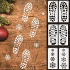 Пластиковые ножки для альбома, декоративные бумажные открытки, снежинки, Санта-Клаус, 6 шт., шаблон для печати