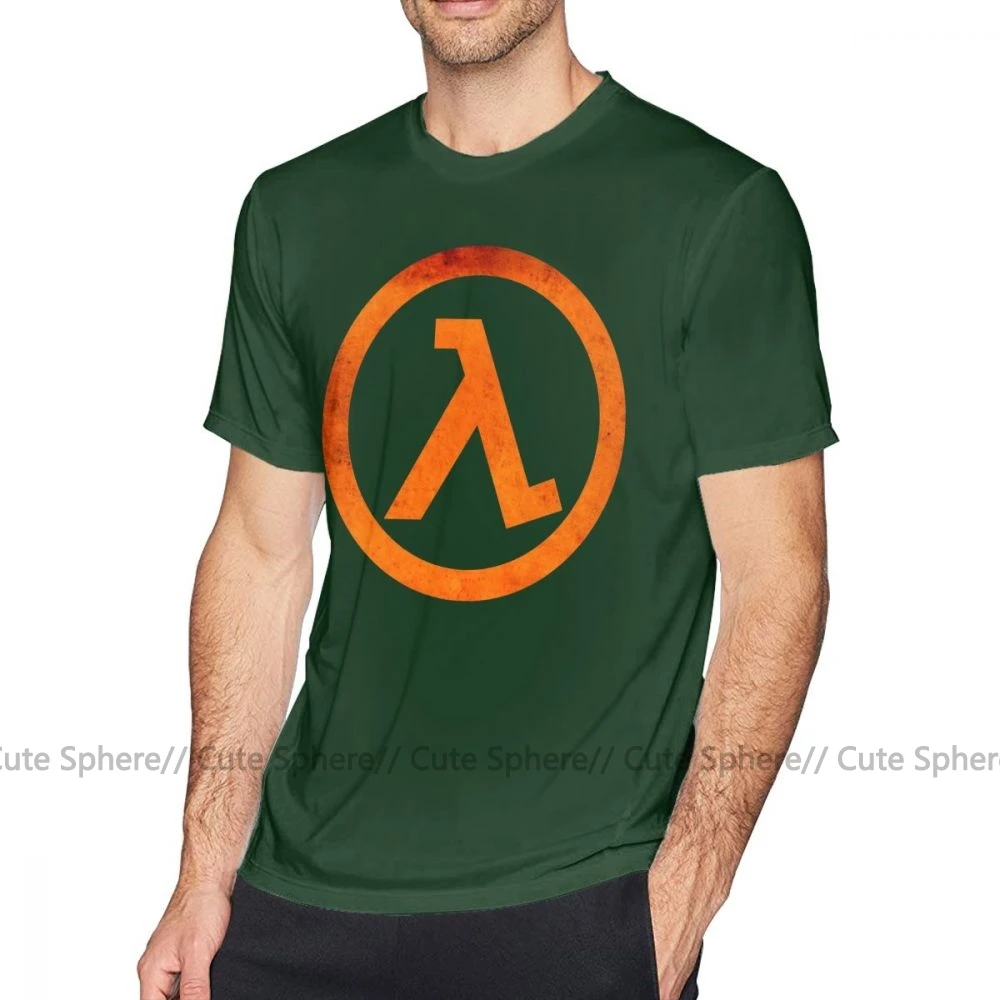 Футболка Half Life GEEK Half Life, футболка с логотипом ржавчины, Мужская футболка 6xl, 100 хлопок, забавная Повседневная футболка с короткими рукавами и принтом - Цвет: Dark Green
