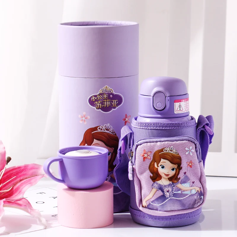 

Disney Children's Thermostat Cartoon with Straw Dual Stainless Steel Portable Baby Kettle Primary School Water Cup