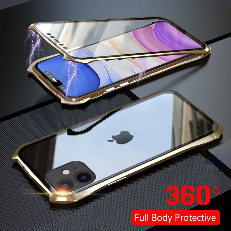 Для iPhone 11 Pro Max чехол Магнитный для 360 противоударный бронированный iPhone11 Чехол |