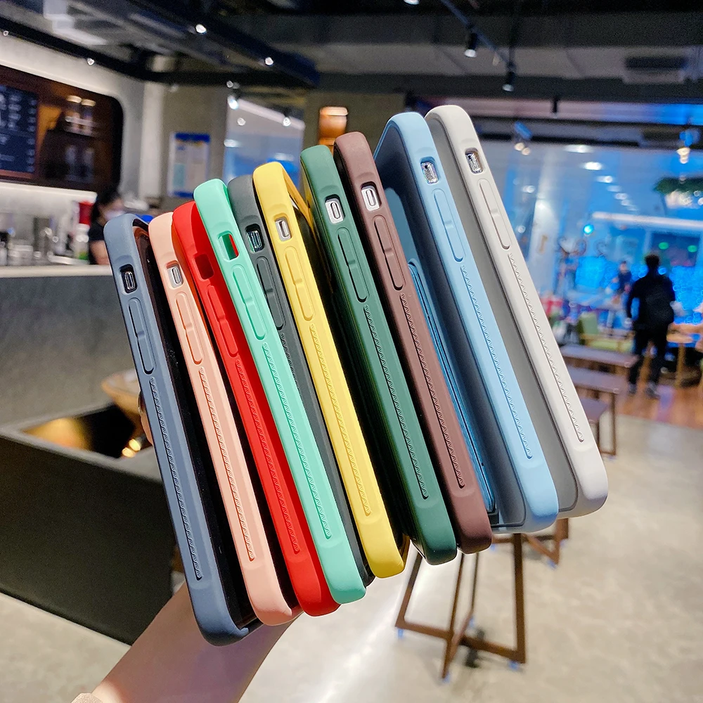 Чехол для IPhone 13 11 12 Pro XS Max 8 7 Plus XR X силиконовый противоударный | Мобильные телефоны