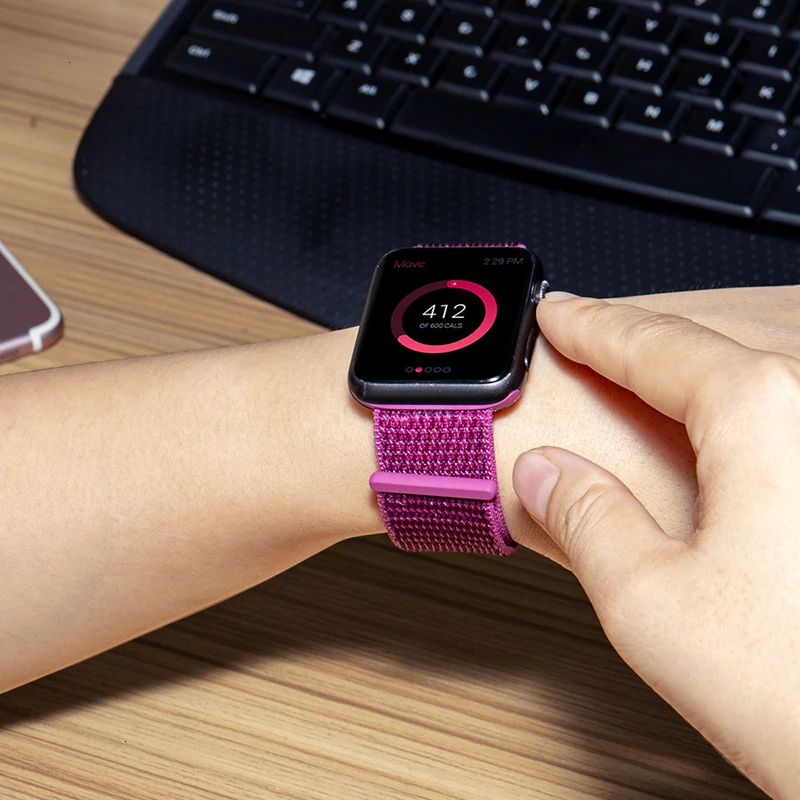 Нейлоновый ремешок для Apple Watch серии 5 42 мм iwatch 44 мм ремешок 38 мм 40 мм iwatch sreies 4 3 2 pulseira браслет ремешок для часов