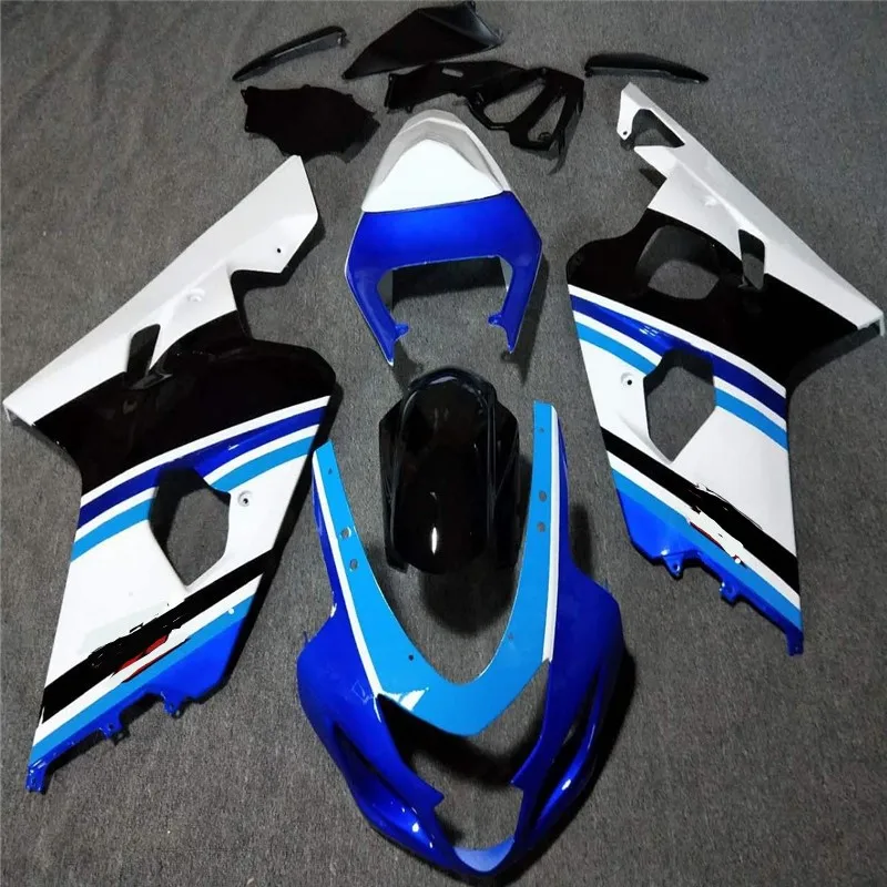 Fairing for SUZUKI GSXR600 GSX-R750 k4 04 05 Blue/white GSXR 600 GSXR750 2005 2004 black Fairings set | Автомобили и мотоциклы