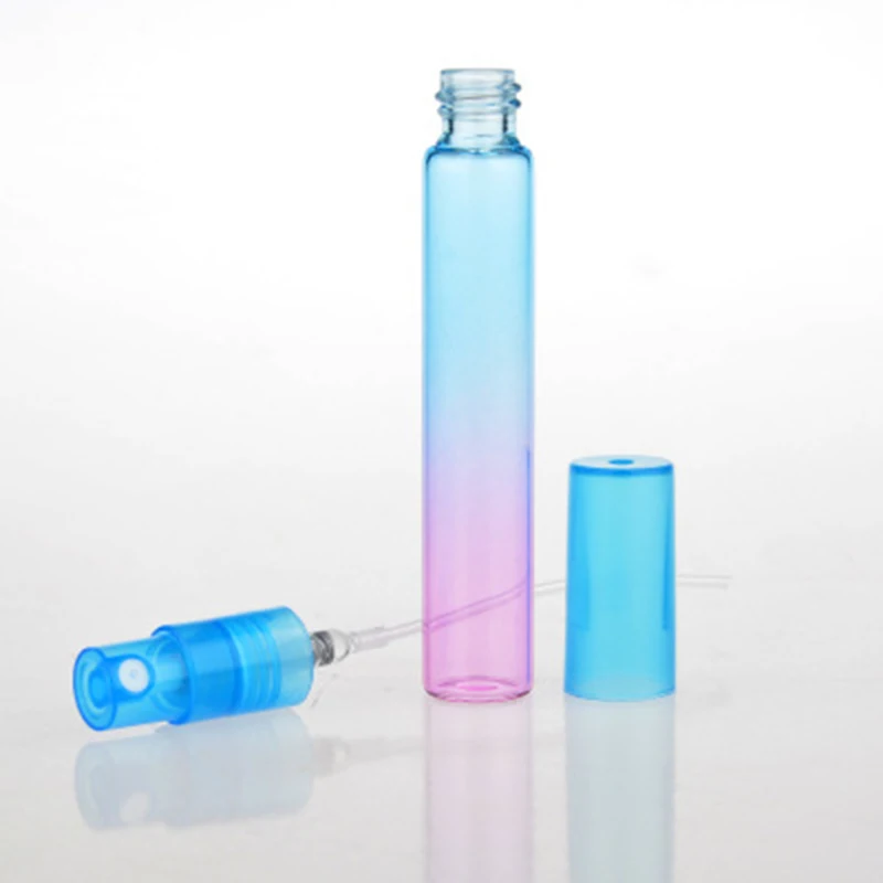 

15 Pcs 8Ml Gradient Color Empty Essential Oil Perfume Bottle Portable Plastic Spray Bottle for Travel Supplies