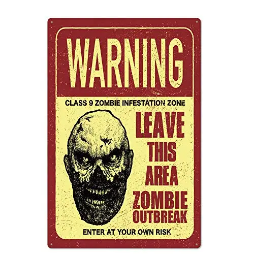 

Original retro design Zombie tin metal sign wall art|Thick Tinplate Print Poster Wall Decoration