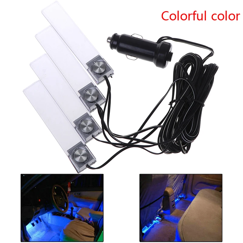 4 шт./компл. 12V Светодиодный светильник лампы накаливания автомобиль интерьера