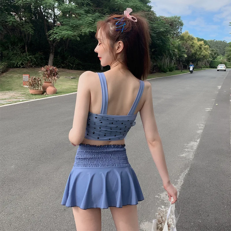 

Two Piece Swimsuit For Women Bathing Suit Swimwear Female Tankini Swim High Waist Korean Plus Size Trendy Teenage Push Up