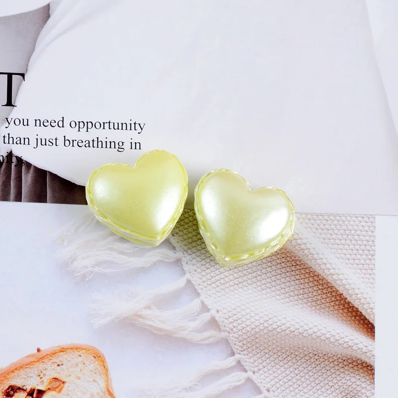 

Bling Pastel Colors Heart Macaron Food Bread Cake Resin Cabochons 10pcs Embellishments Scrapbooking Cameo Patch Sticker 21*24mm