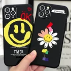 Модный мягкий чехол со смайликом подсолнухом для Apple iPhone 12 13 mini 11 Pro Max XS SE 2020 6 S 6 S 7 8 Plus X XR, мягкий чехол
