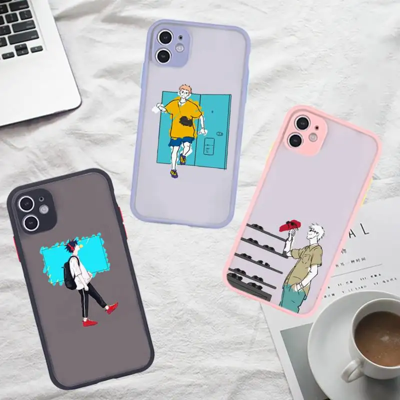 

New Anime jujutsu kaisen Phone Case For iPhone 12 11 Mini Pro XR XS Max 7 8 Plus X Matte transparent Gray Back Cover