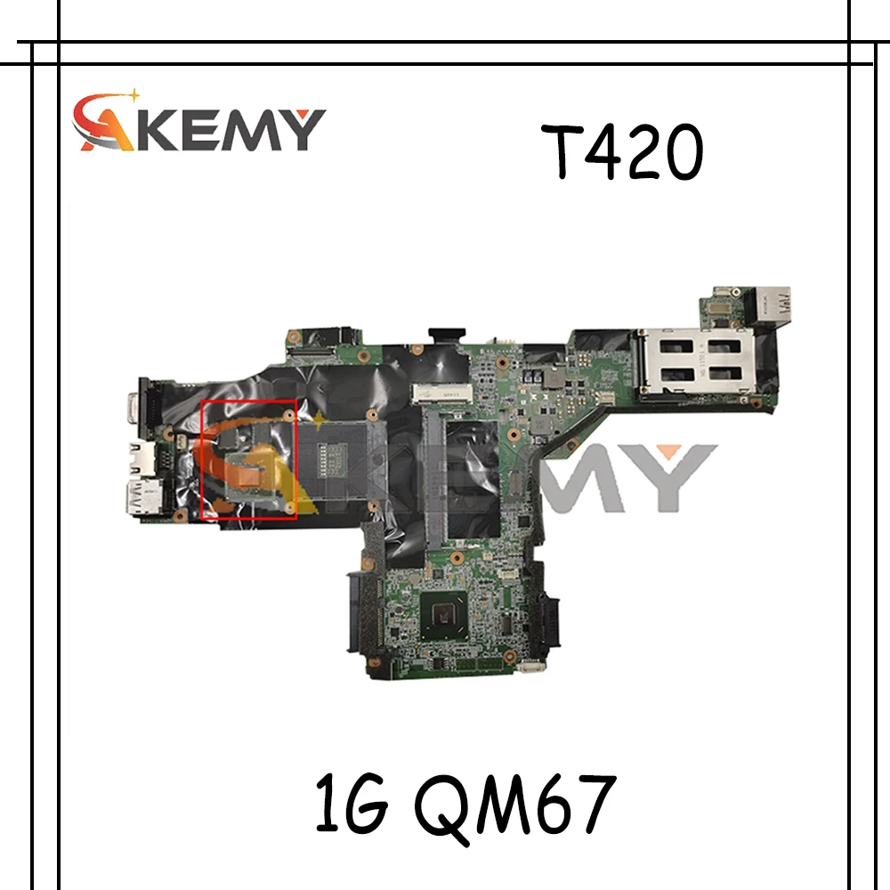 

Akemy для Lenovo ThinkPad T420 T420i Материнская плата ноутбука FRU 04W2049 63Y1997 63Y1991 63Y1996 N12P-NS1-S-A1 1G QM67 100% тест