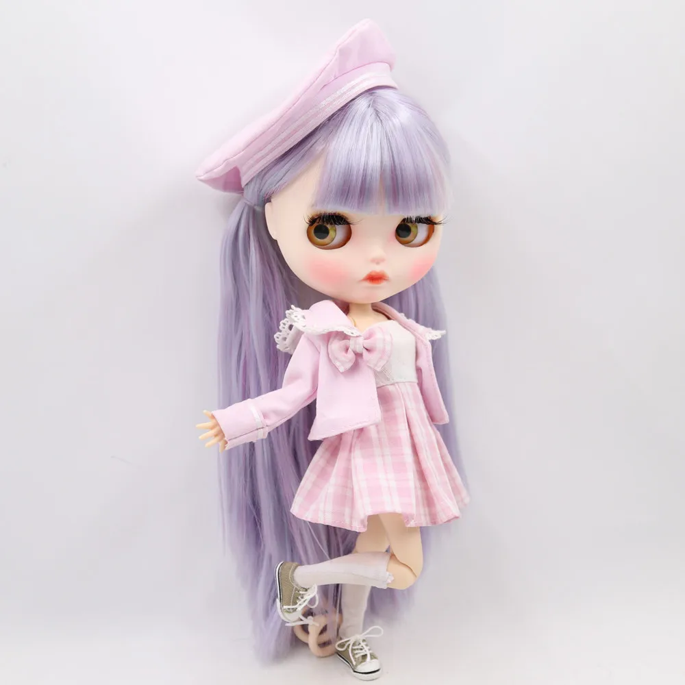 Кукла Blyth ICY DBS для серии No.BL2137/6909 фиолетовые смешанные цвета волос резные губы