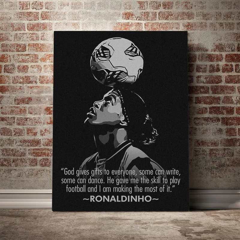 Ronaldinho художественная работа с цитатами плакат для дизайна холст настенный