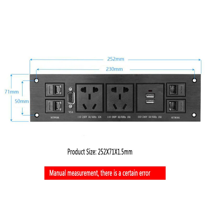 Универсальная Сетевая розетка мультимедийный настольный разъем с 2usb 4 RJ45 для