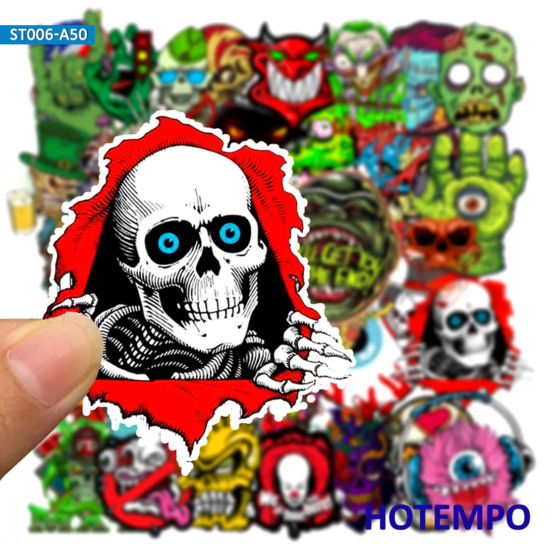 50 шт. смешанные стикеры серии ужасов для DIY мобильный телефон ноутбук чемодан