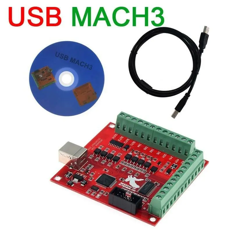 100 кГц USB CNC MACH3 Breakout Board 4-осевой интерфейс драйвер управления движением Лер для