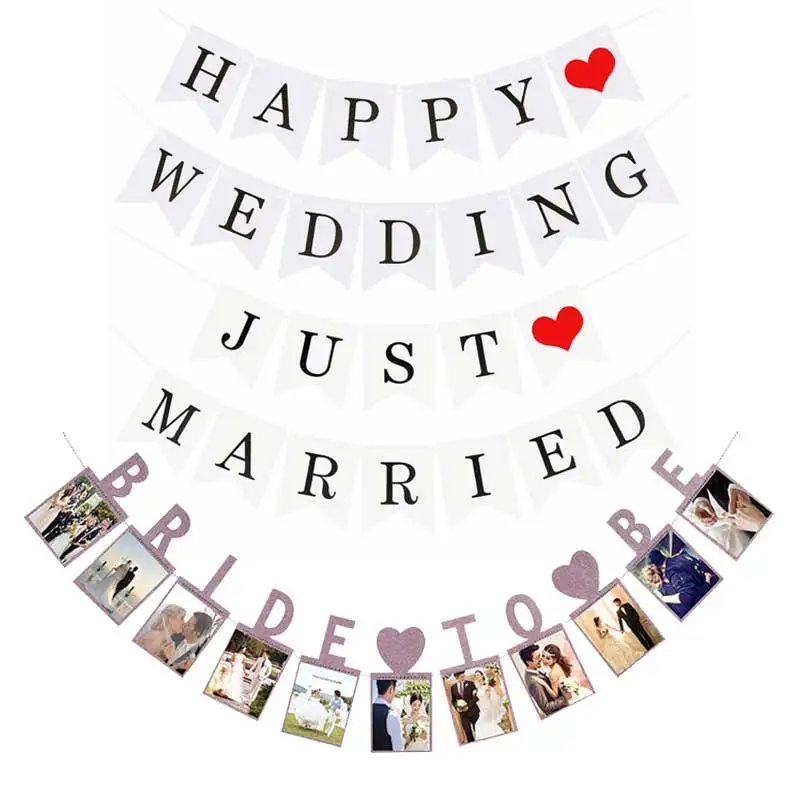 1 комплект баннер для невесты свадебная фотография|Флажки вымпелы и конфетти| |