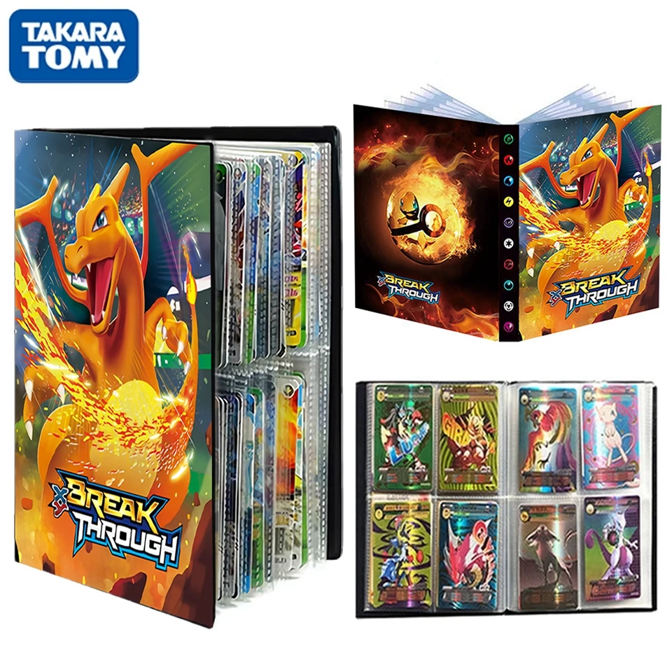 4 кармана 240 шт. альбом с покемонами книга игрушек дисплей Покемон Charizard игра